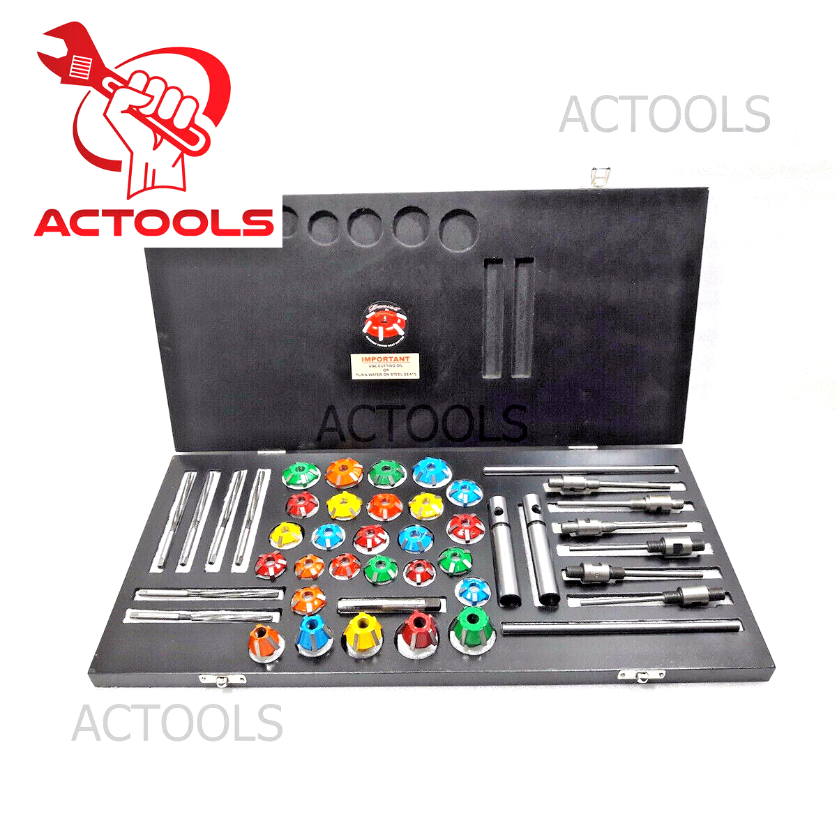 New Valve Job Seat Cutter Set Carbide Tipped for Motorcycles 3 angle USA ACTOOLS