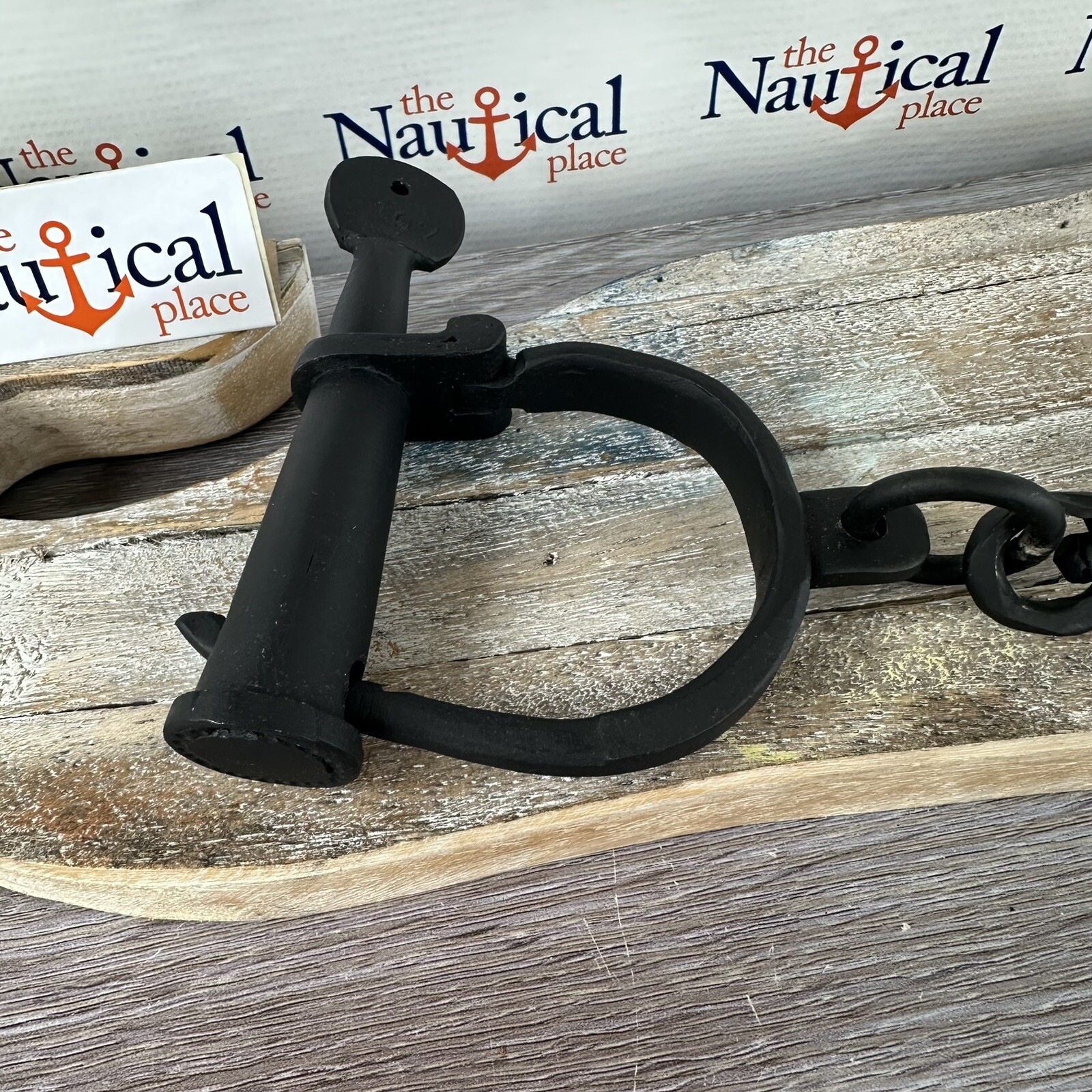 Iron Hand Cuffs and Key, Heavy Duty Old Style Shackles, Reenactment Handcuffs