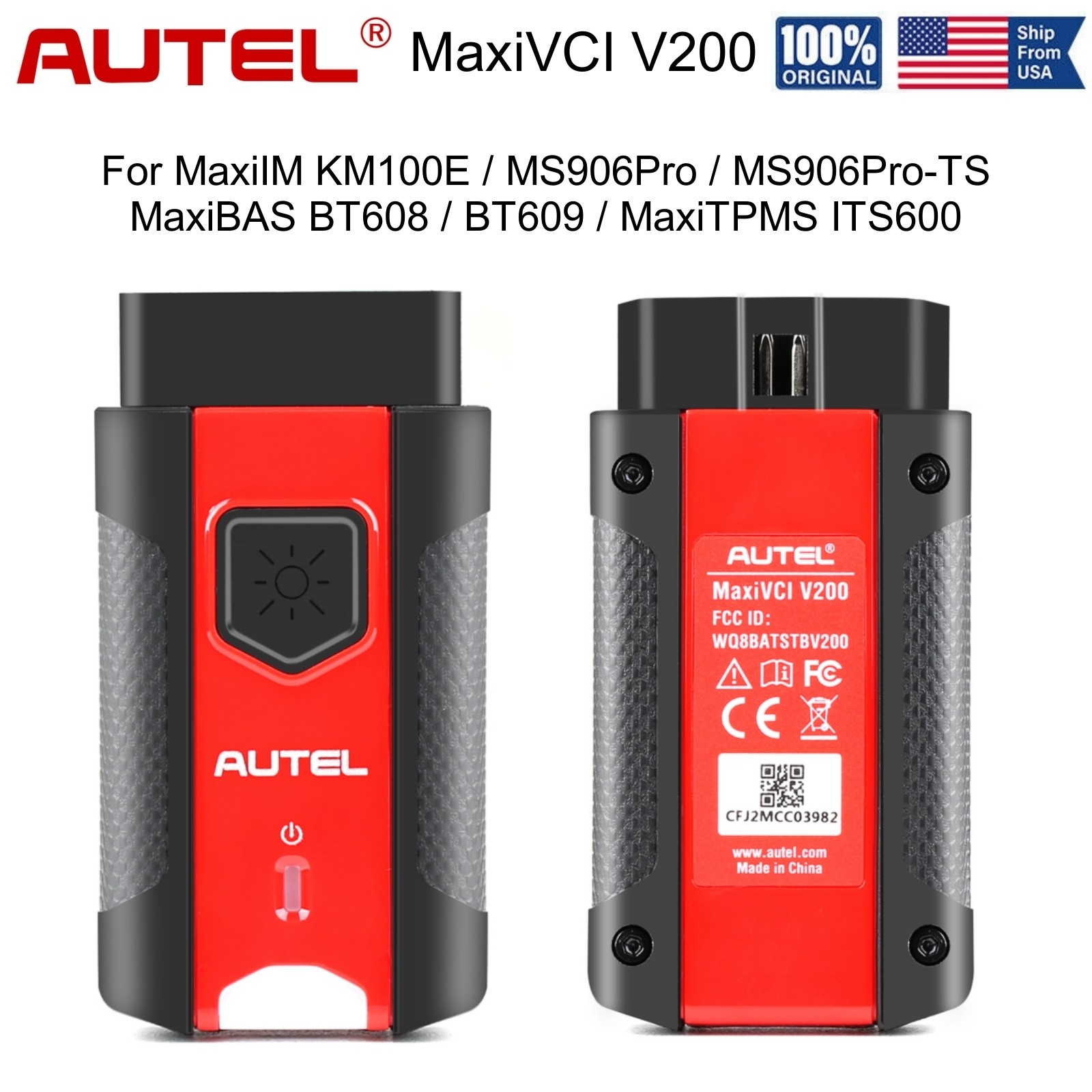 AUTEL MaxiVCI V200 Bluetooth Wireless Diagnostic Interface For MS906 PRO ITS600