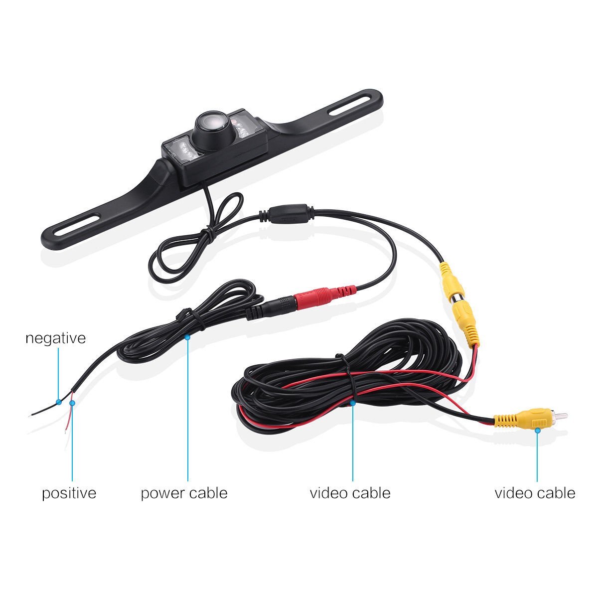 CMOS Car Rear View Backup Parking Reverse Camera Back HD Vision Waterproof 7 LED