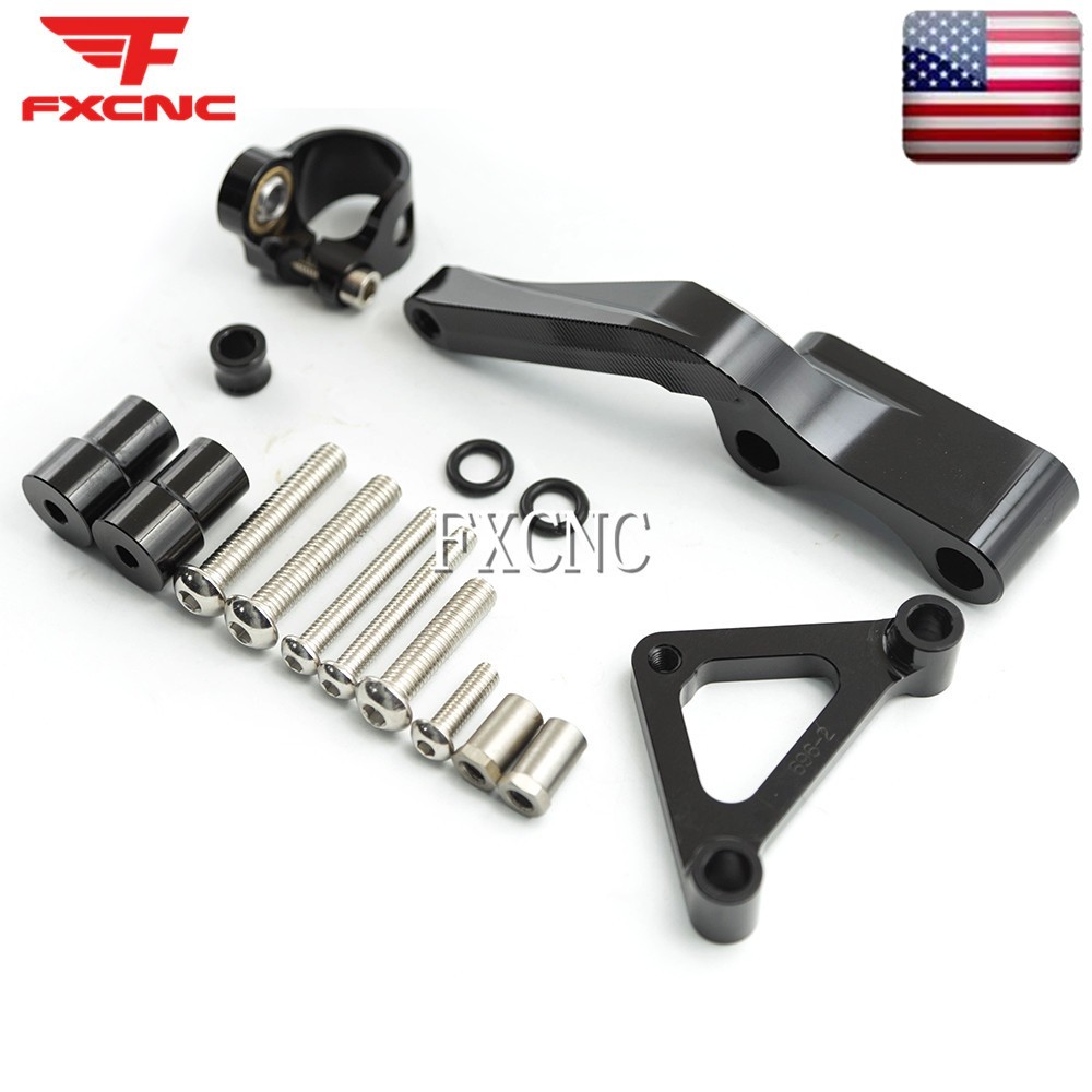 Steering Damper Stabilizer & Mount Bracket Kit Shock Set For Ducati Monster 696