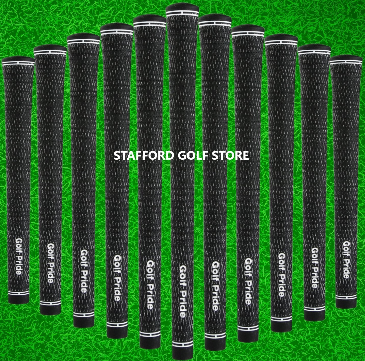 Golf Pride Tour Velvet BCT Cord Grips Black Set Standard .580 Rib/.600 Rnd - New