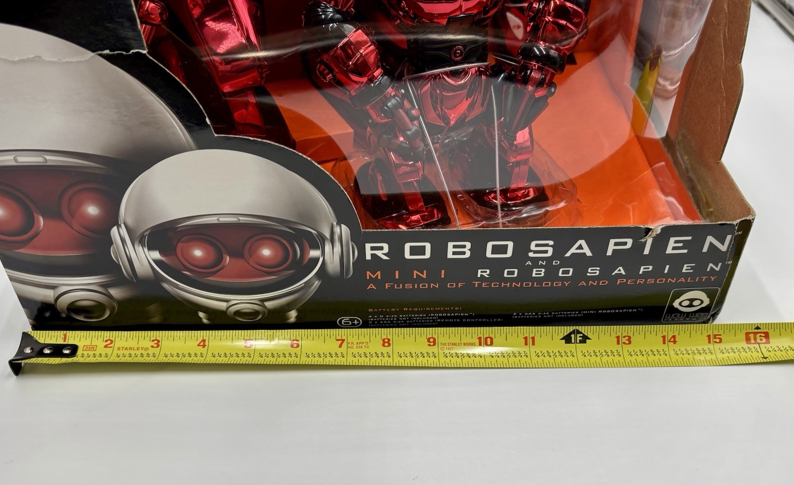 NEW 2005 WowWee Robonetics Robosapien & Mini Combo Set- Metallic Red Chrome Rare