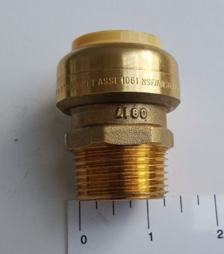10 PCS. 1" PUSH FIT X 1" MNPT MALE THREADED ADAPTER (LEAD FREE)