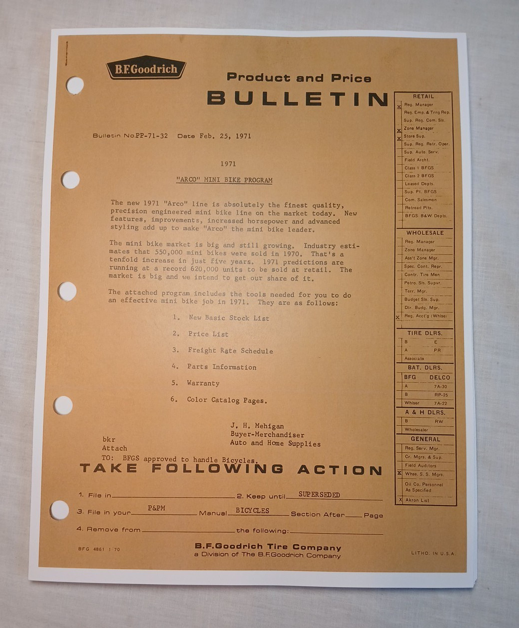 Vintage Alexander Reynolds Corp ARCO Mini Bike 16 Page Sales Brochure Reprint