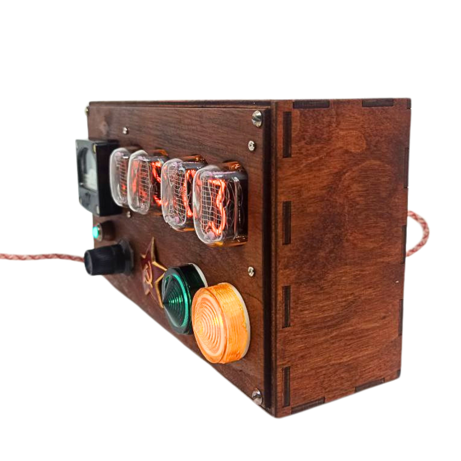 Metro 2033 Game Nixie Tube Table Clock with IN-12 Tubes Steampunk - Apocalypse