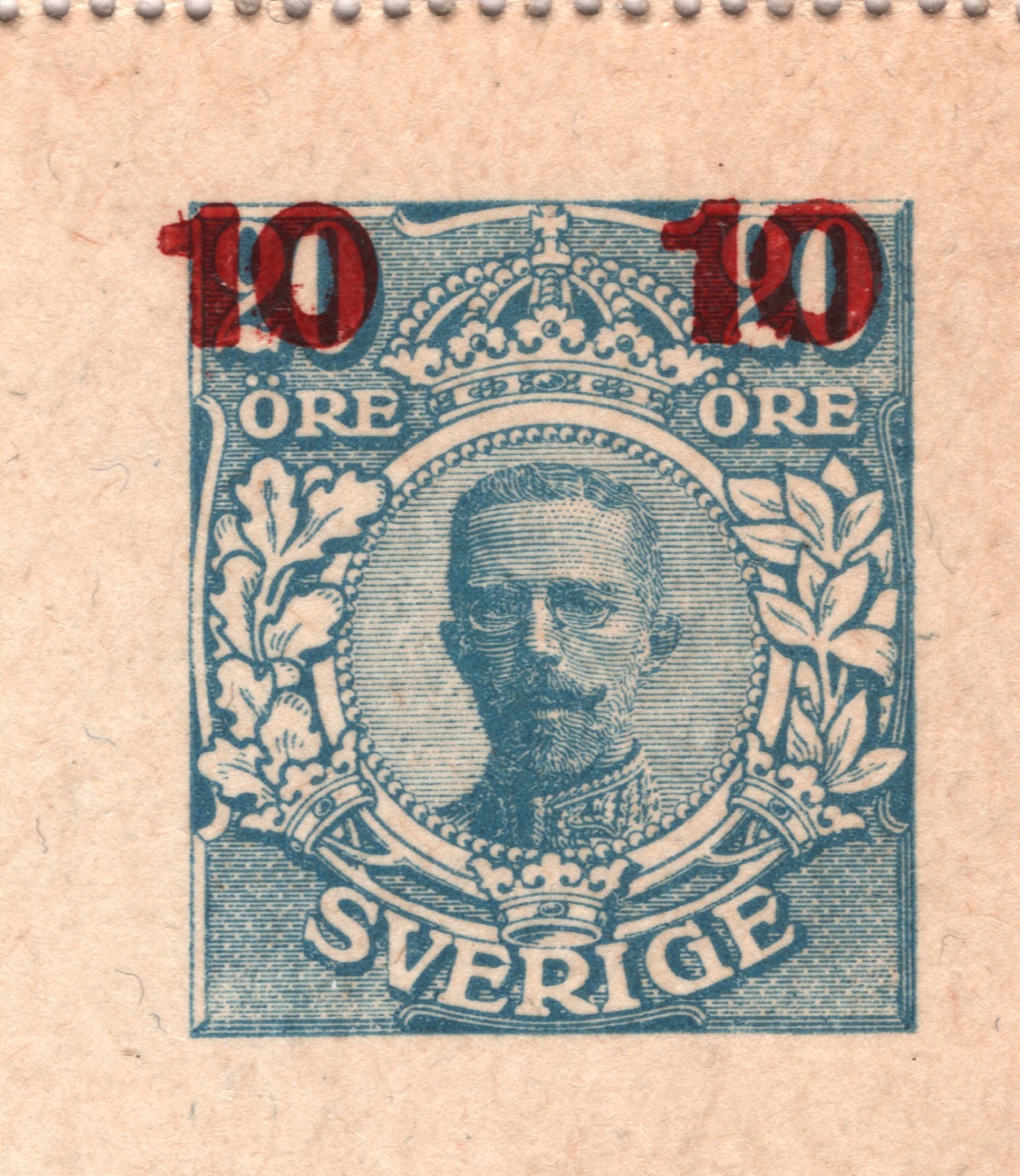 SWEDEN Stationery Letter-Card *10*/20o Red SURCHARGE Cover Unused {samwells}SS3