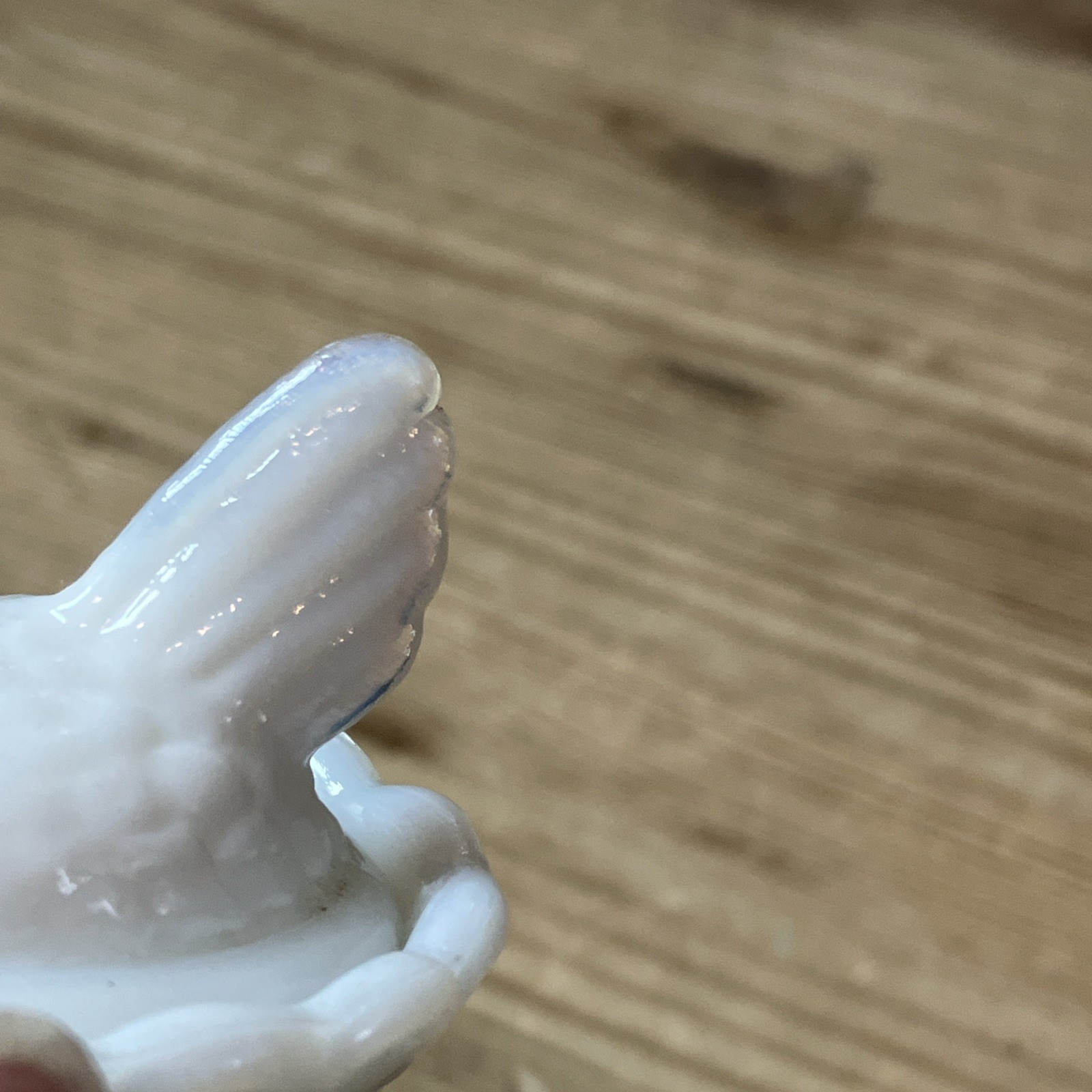 Vintage Westmoreland Opaline Milk Glass Mini Hen On Nest Salt Cellar Signed