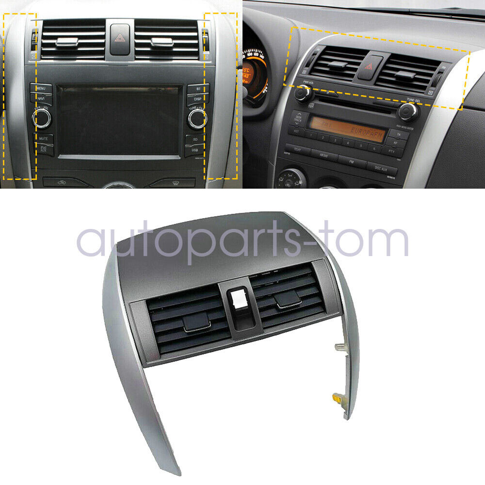 For Toyota Corolla 2009-2013 Center Dash A/C Outlet Air Vent Panel w/ Strip Trim