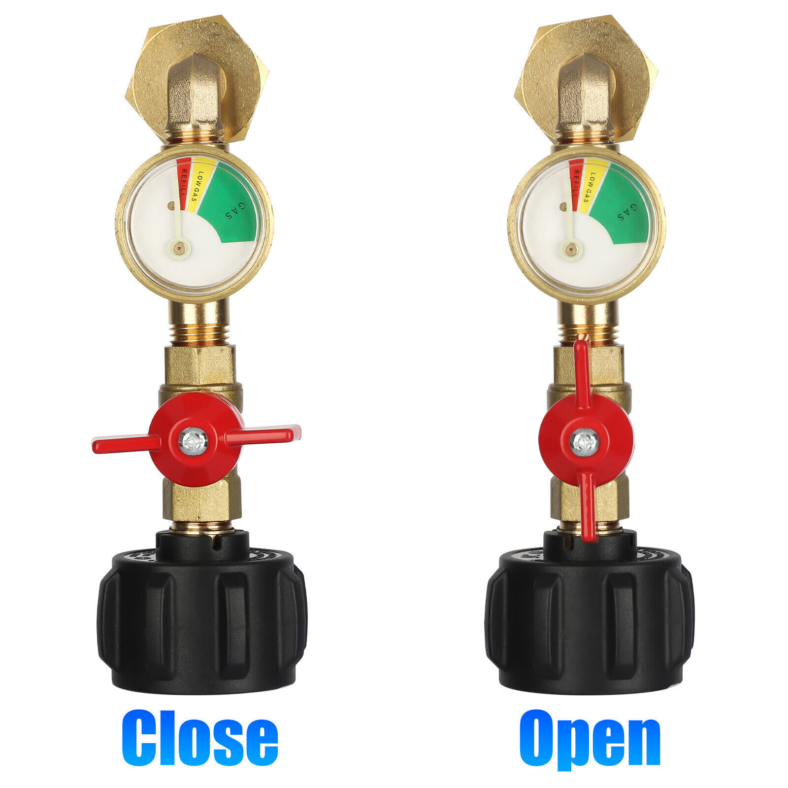 1Lb To 20Lb Tank Propane Refill Adapter With Gauge And ON-Off Control Valve US