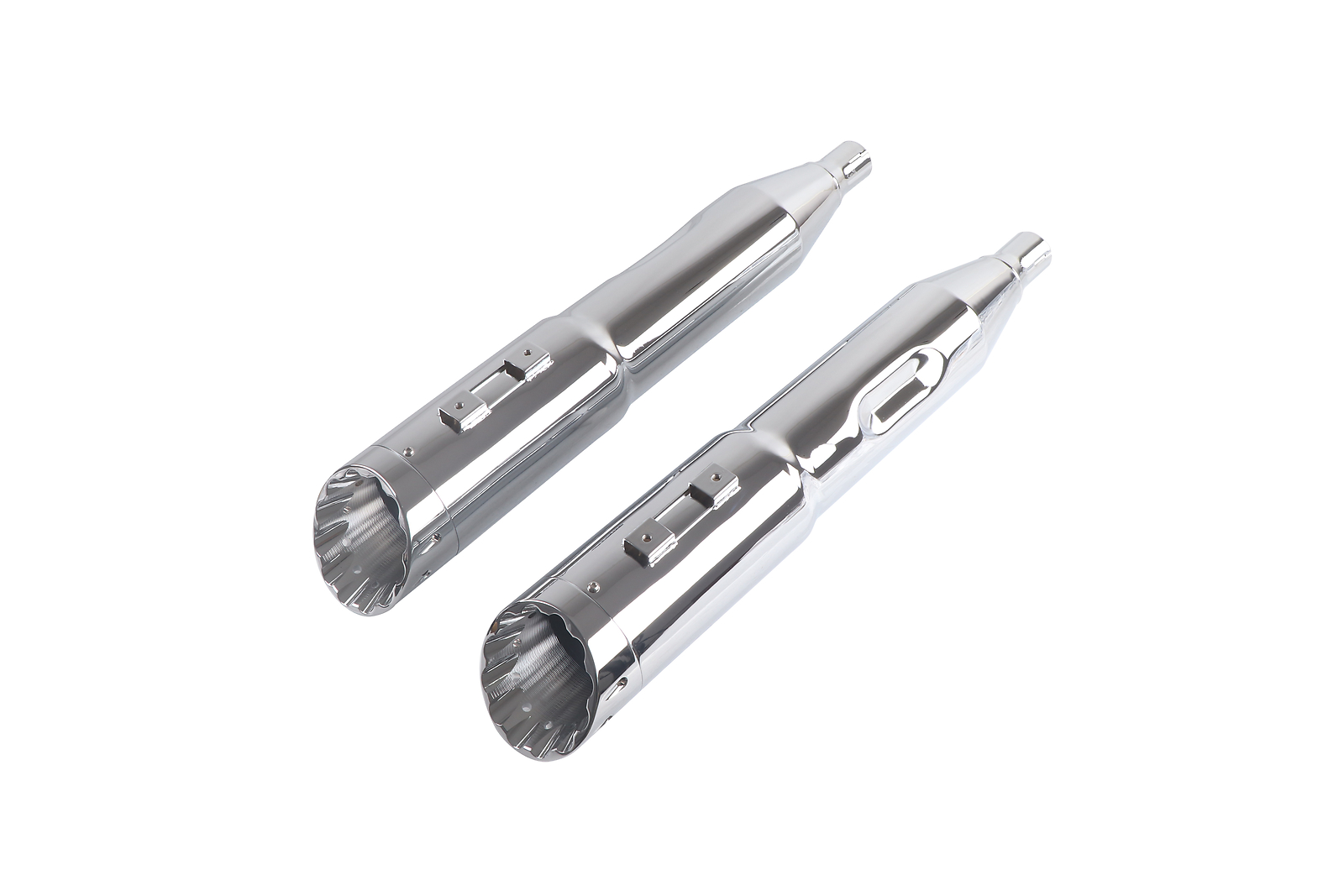 5.0''Stepped Pipes for Harley Slip On Mufflers Touring 95-16 Chrome Tip