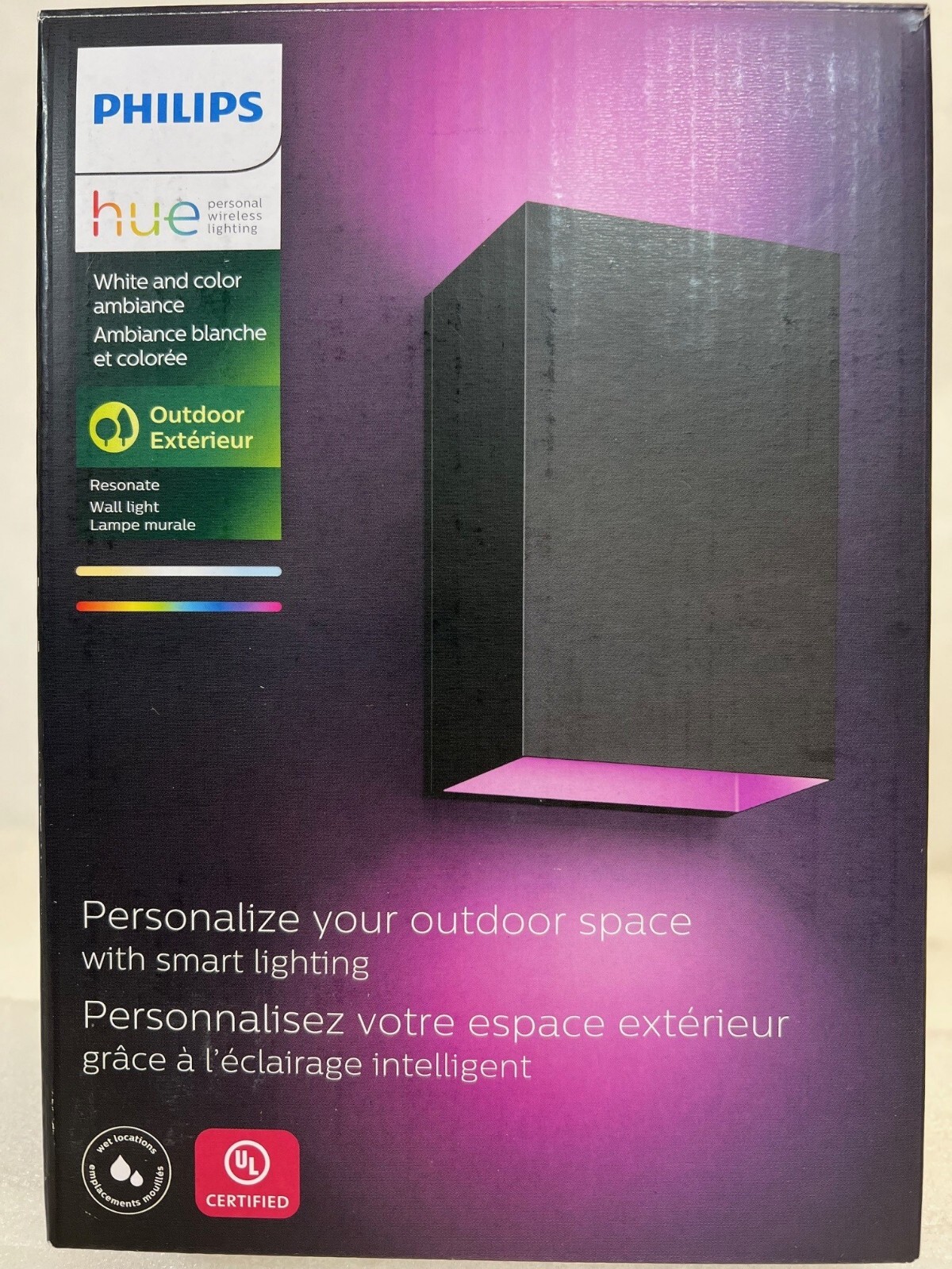Philips Hue Resonate White & Color Ambiance Outdoor Wall LED Wall Light-Used