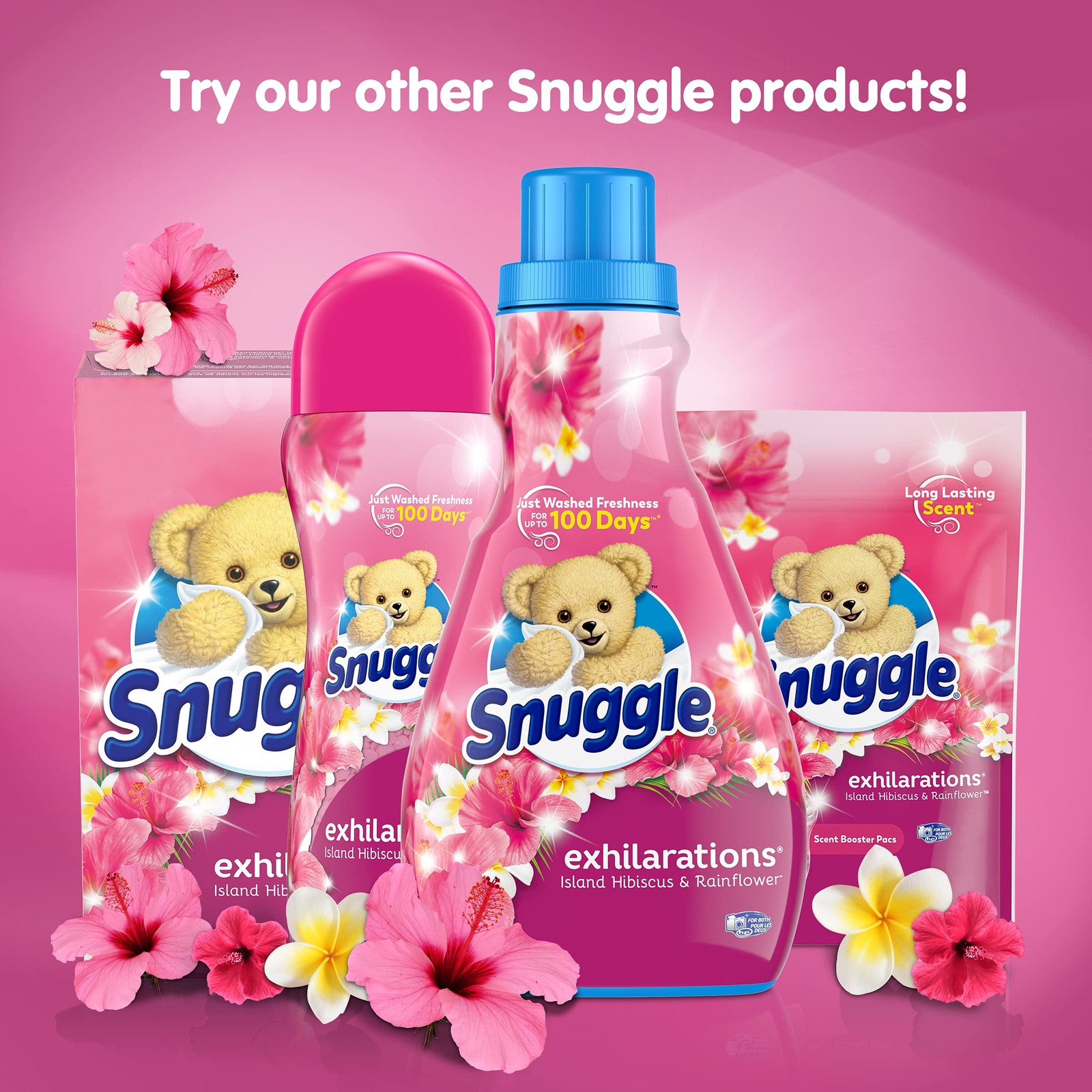 Snuggle Exhilarations In Wash Laundry Scent Booster Pacs, Island Hibiscus and