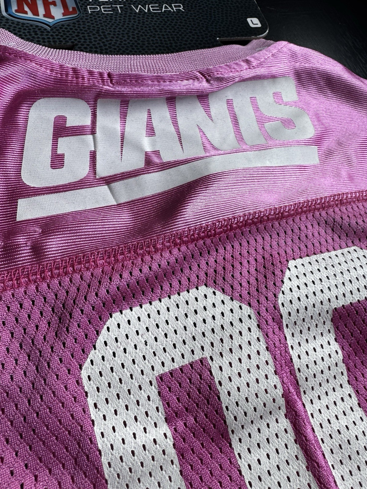 NFL Pink Jersey for DOG (L) Pet Apparel Shirts New York Giants Football Jerseys