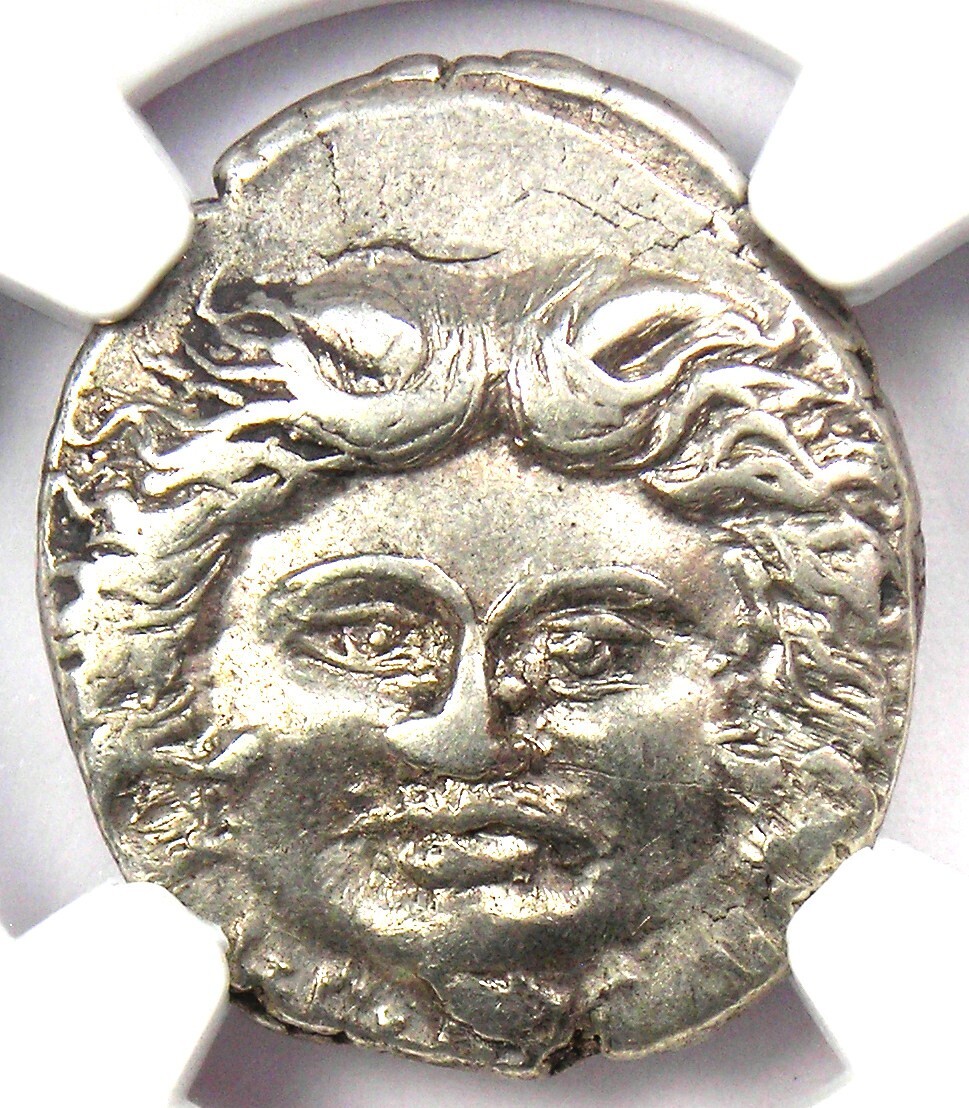 L. Plautius Plancus AR Denarius Medusa Coin 47 BC - Certified NGC Choice VF