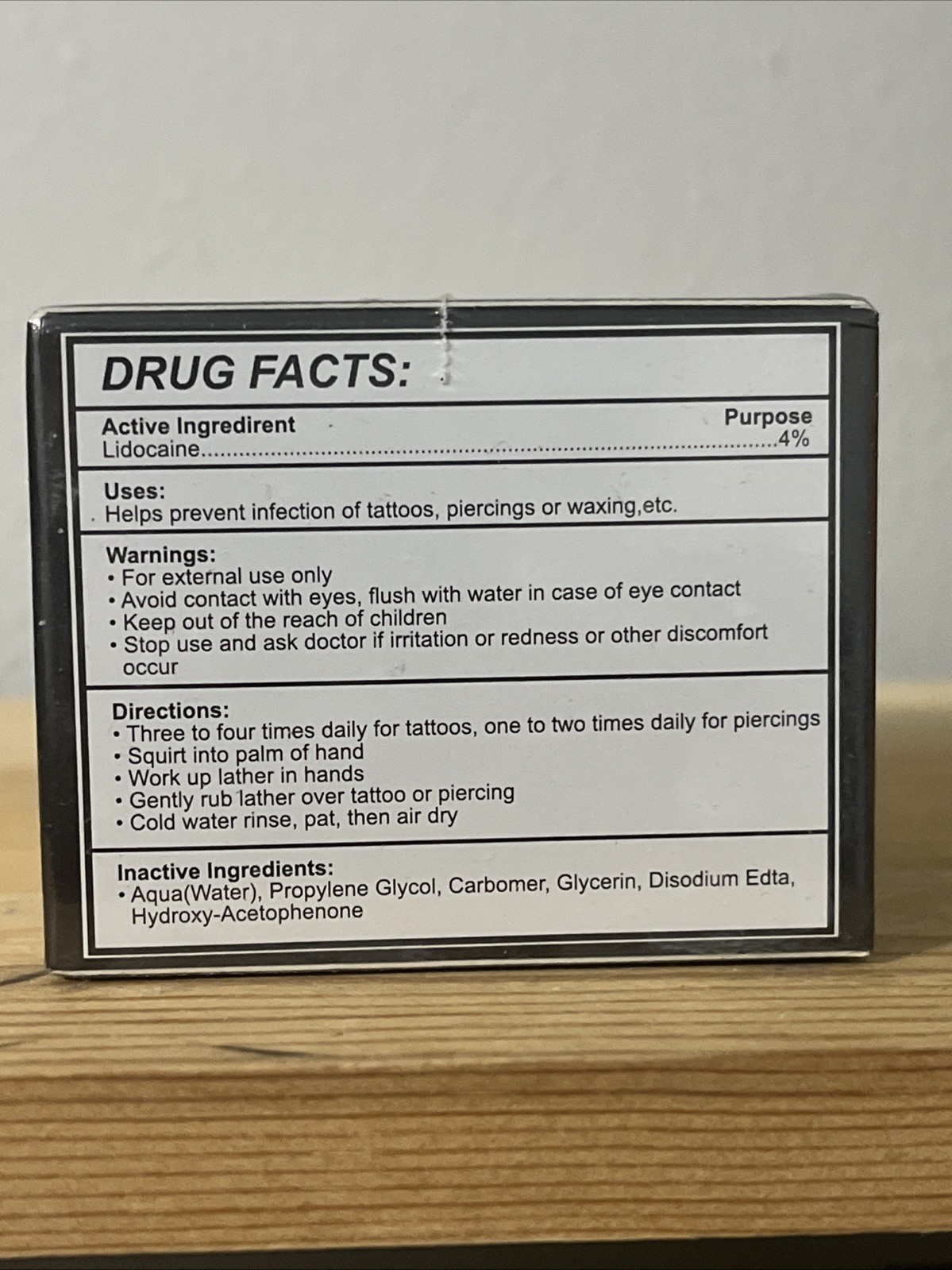 Tattoo Numbing Balm 6 Hour Maximum Strength - Skin Relief 1.75oz Retails For $23