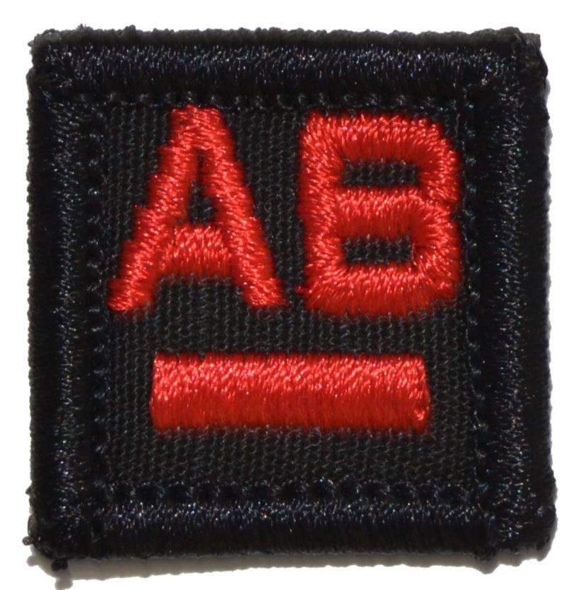Blood Type - 1x1 Military/ Patch Hook Backing (All Blood Types) Army
