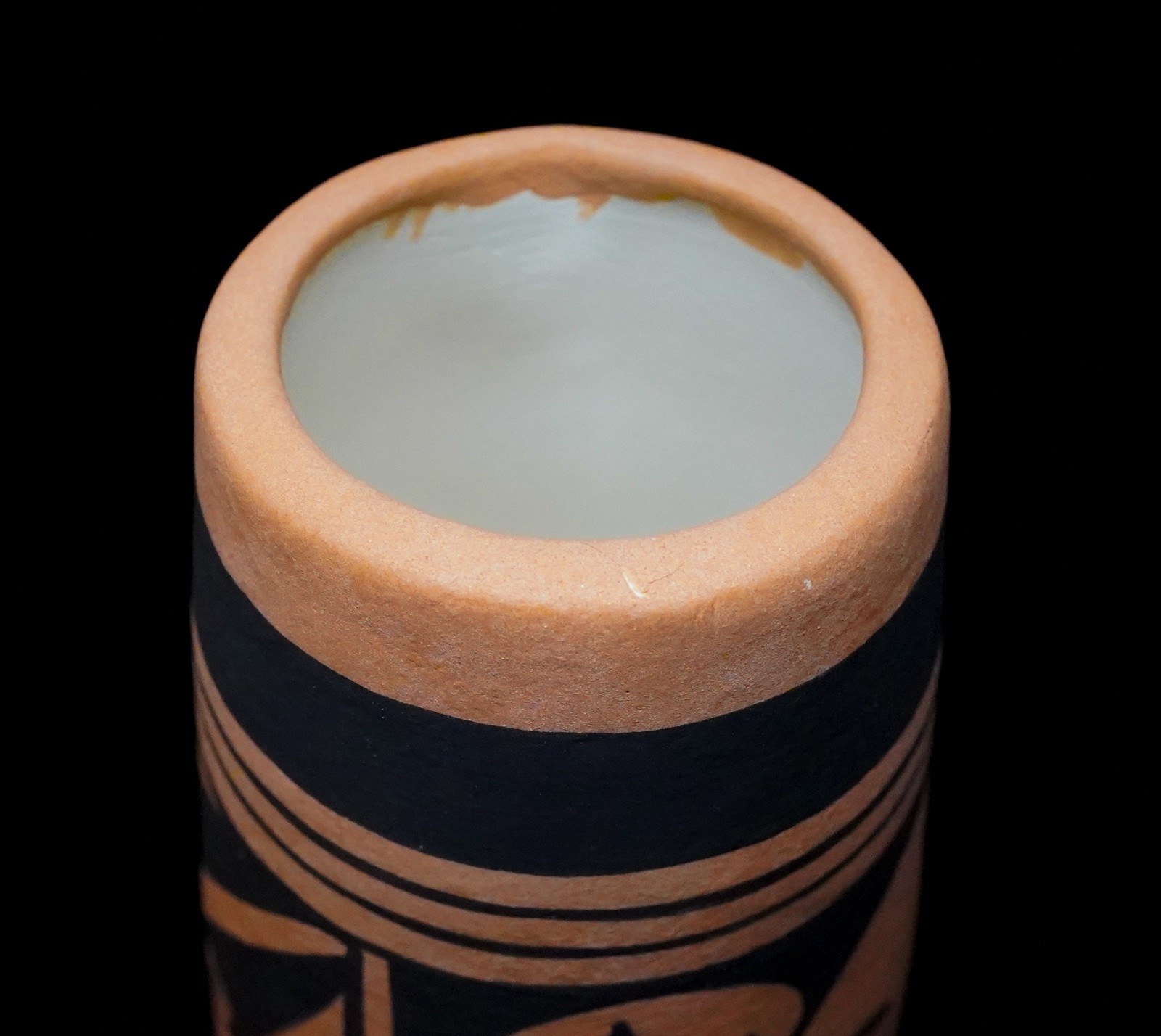 Signed W Polacca Hopi-Tewa Style Vase 7.75” Nampeyo Inspired Black on Red 1982