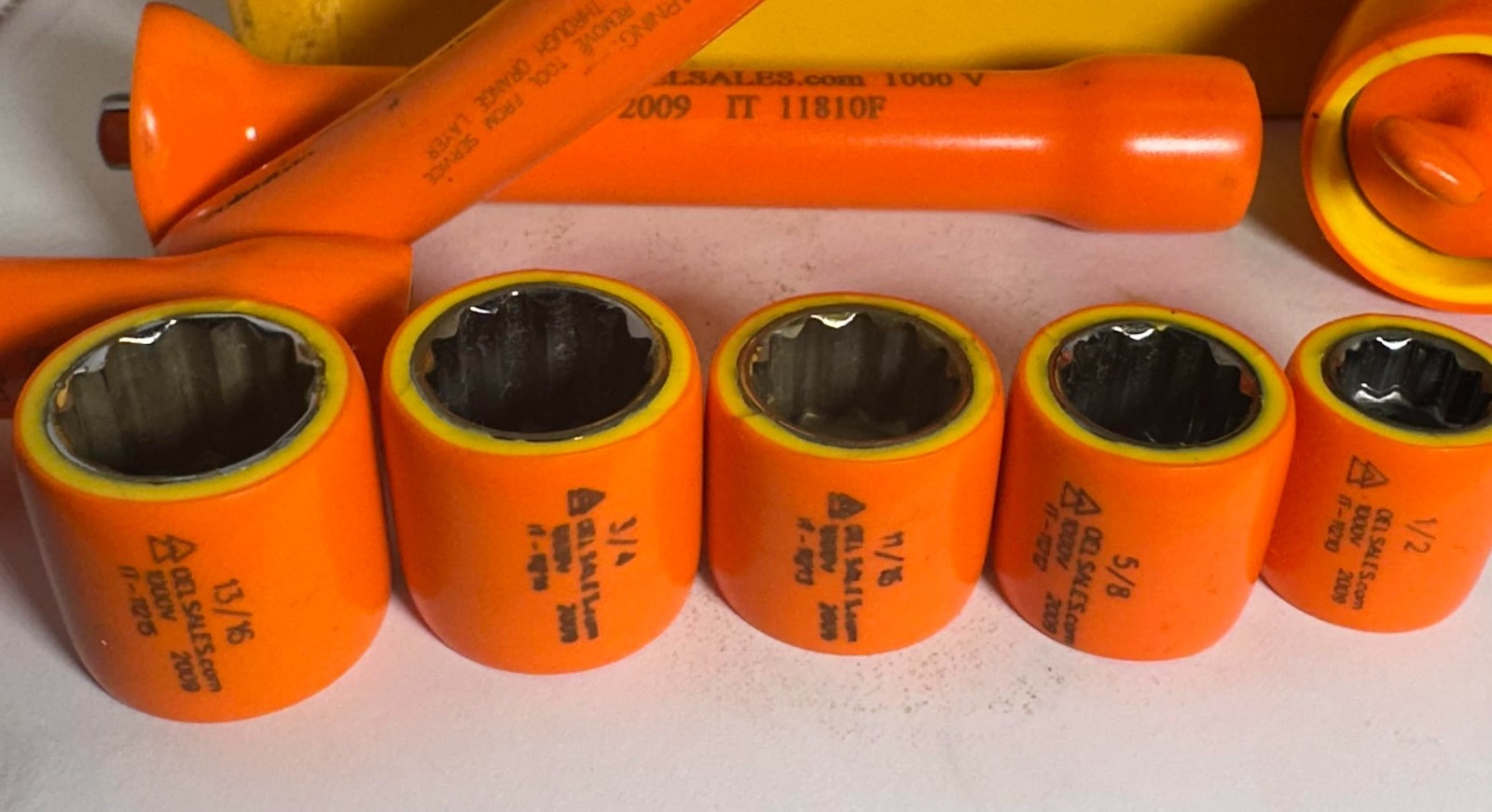 9-Piece Deep Wall Socket Set, ¼" Square Drive, Cementex Insulated