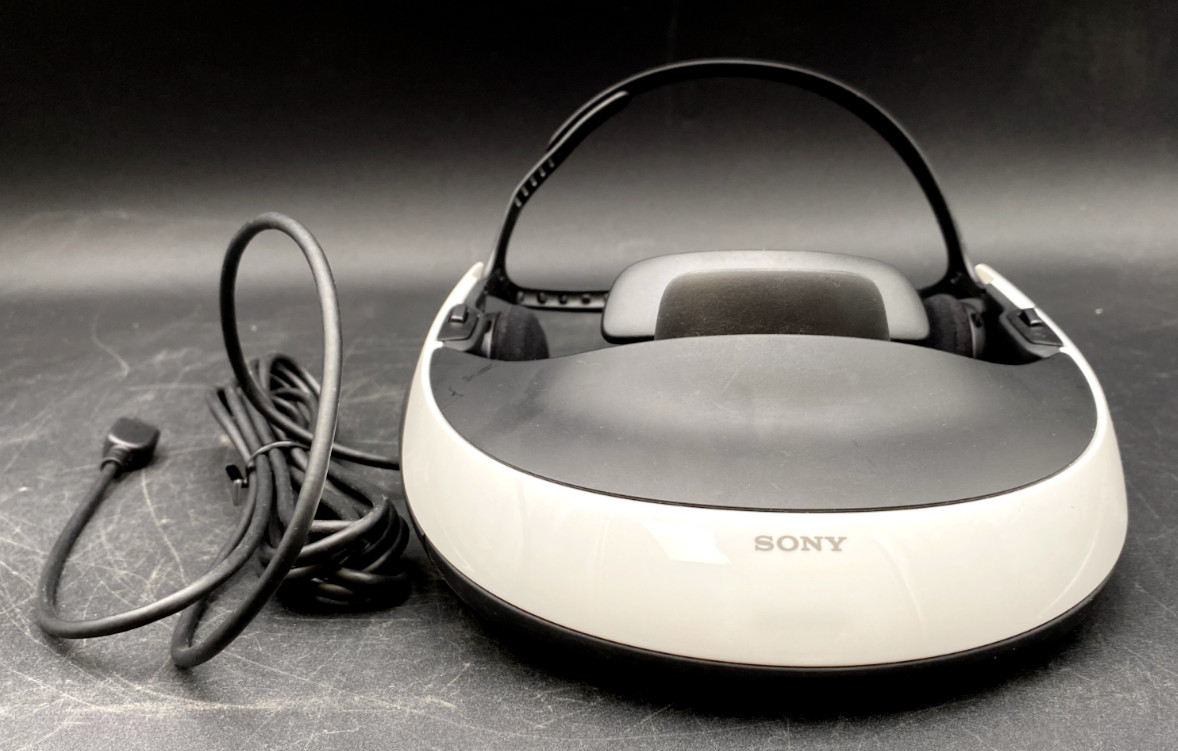 SONY HM2-T1 HEAD MOUNTED DISPLAY 3D HEADSET VIEWER & PROCESSOR, CABLES, ETC.