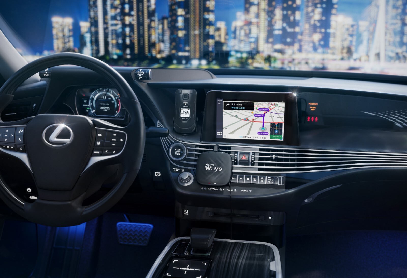 Used AutoWays | Waze and google maps device without screen, Sim card included!