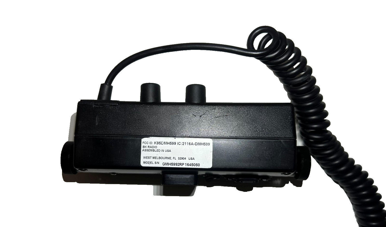 BK Bendix King GMH5992RP VHF 136-174MHz Remote Mount Radio w/ Head Mic