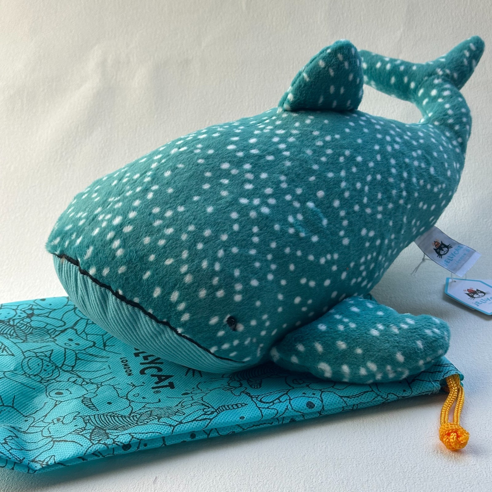 Jellycat Gobfrey Whale Shark 40cm Plush 2025 New with Dust Bag & Tag Ultra Soft