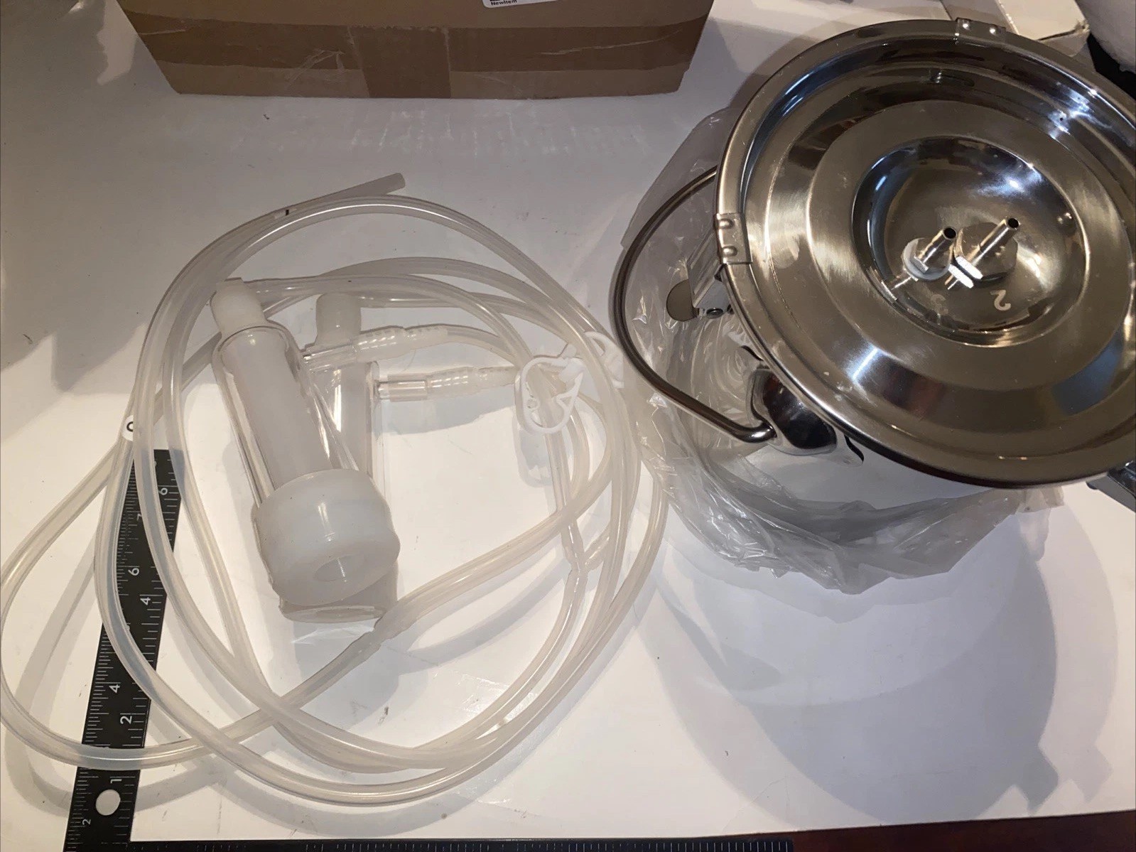 3L Electric Sheep Goat Milking Machine Dual Head Pulsation Bucket Tubes Parts Z