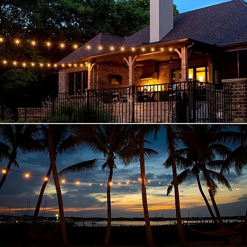50FT Solar String Lights for Patio Waterproof Outdoor Connectable ST38 LED Light