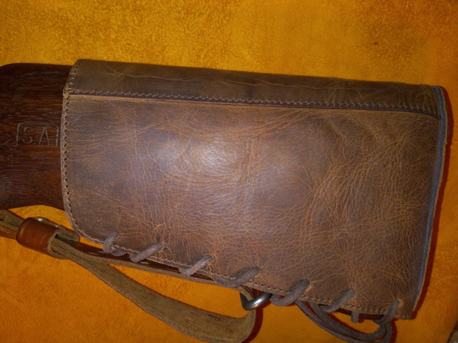 Lever Action Bolt Action Leather Rifle Recoil Cheek Pad Made In The USA