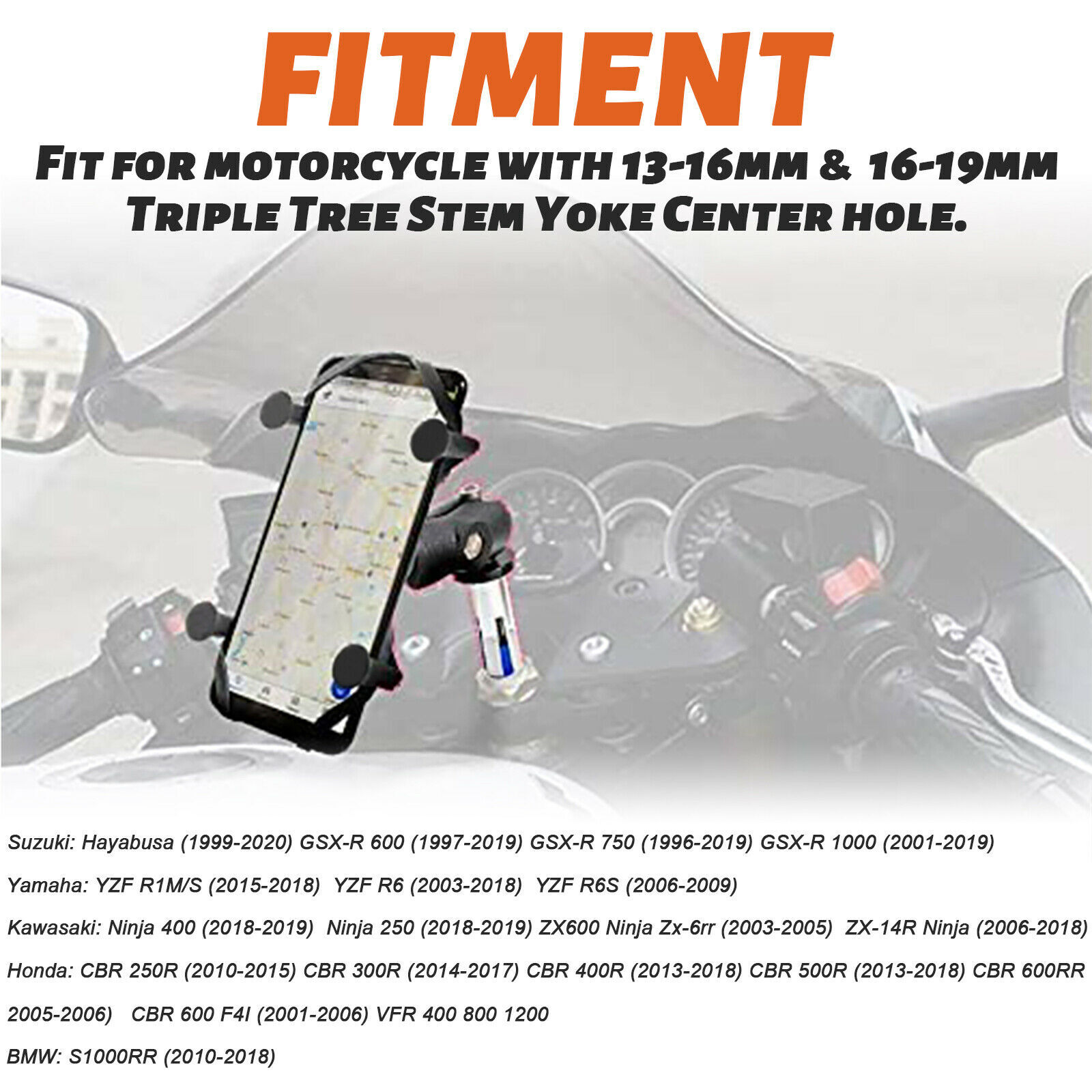 Navigation Phone Mount Bracket Holder For HONDA CBR 600RR CBR600RR 2007-2022