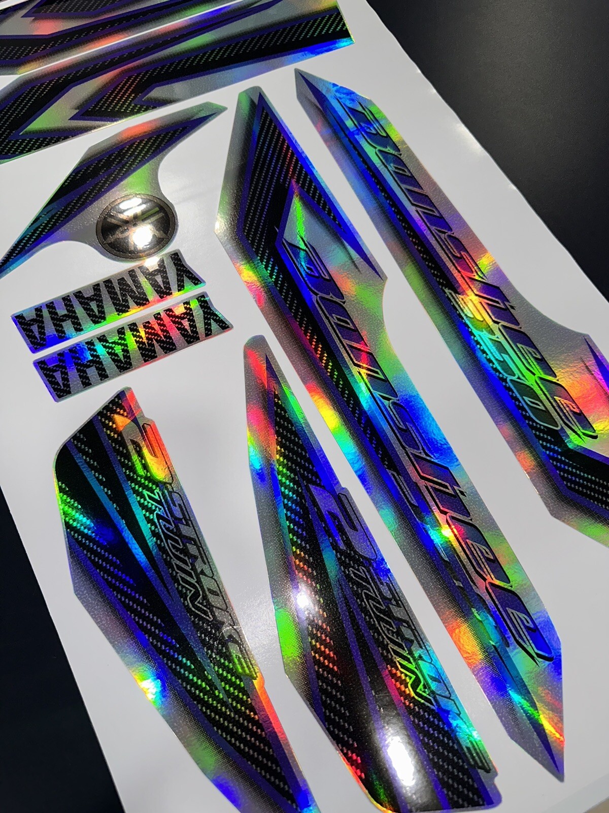 yamaha banshee full graphics decals kit 2006 . THICK AND HIGH GLOSS. HOLOGRAPHIC