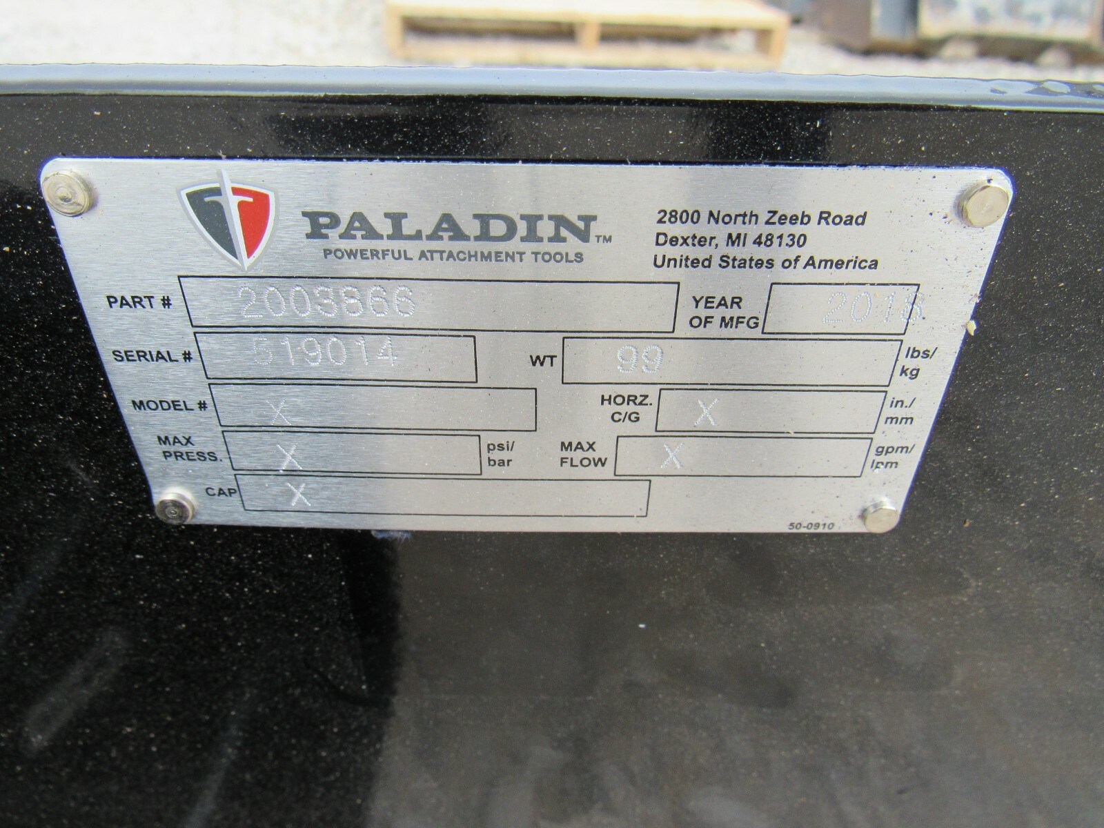 ASV Terex RC30 To Mini Universal Attachments Adapter Conversion Bradco 2003866