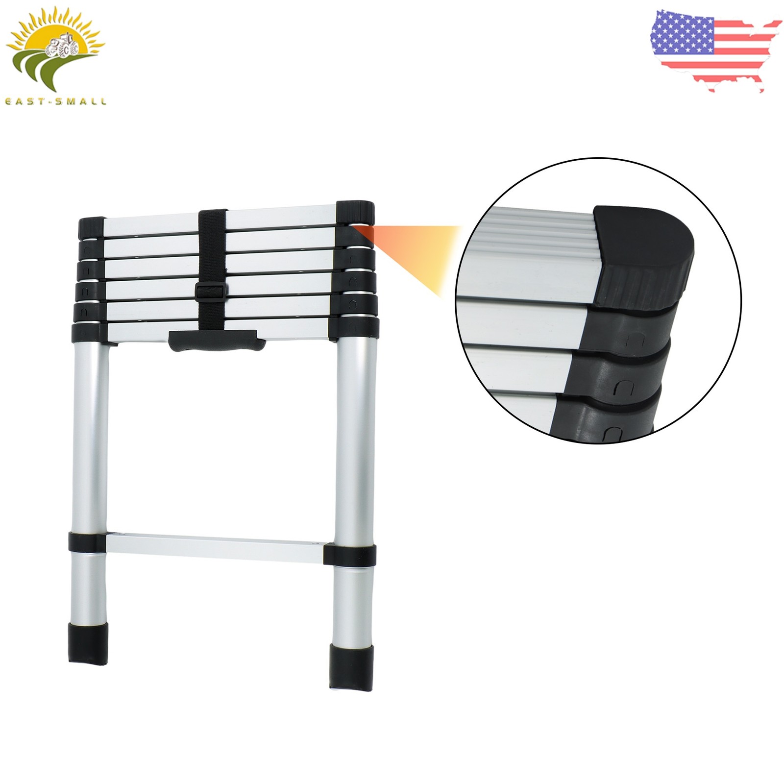 6.6 FT Extension Ladders, Aluminum Telescoping Lightweight Collapsible Ladders