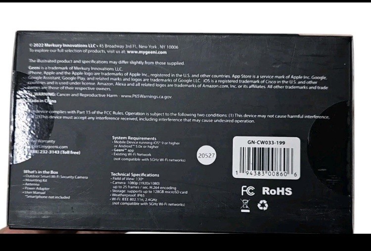 Hawk 3 HD 1080p Outdoor Security Camera Smart WiFi Surveillance Weatherproof