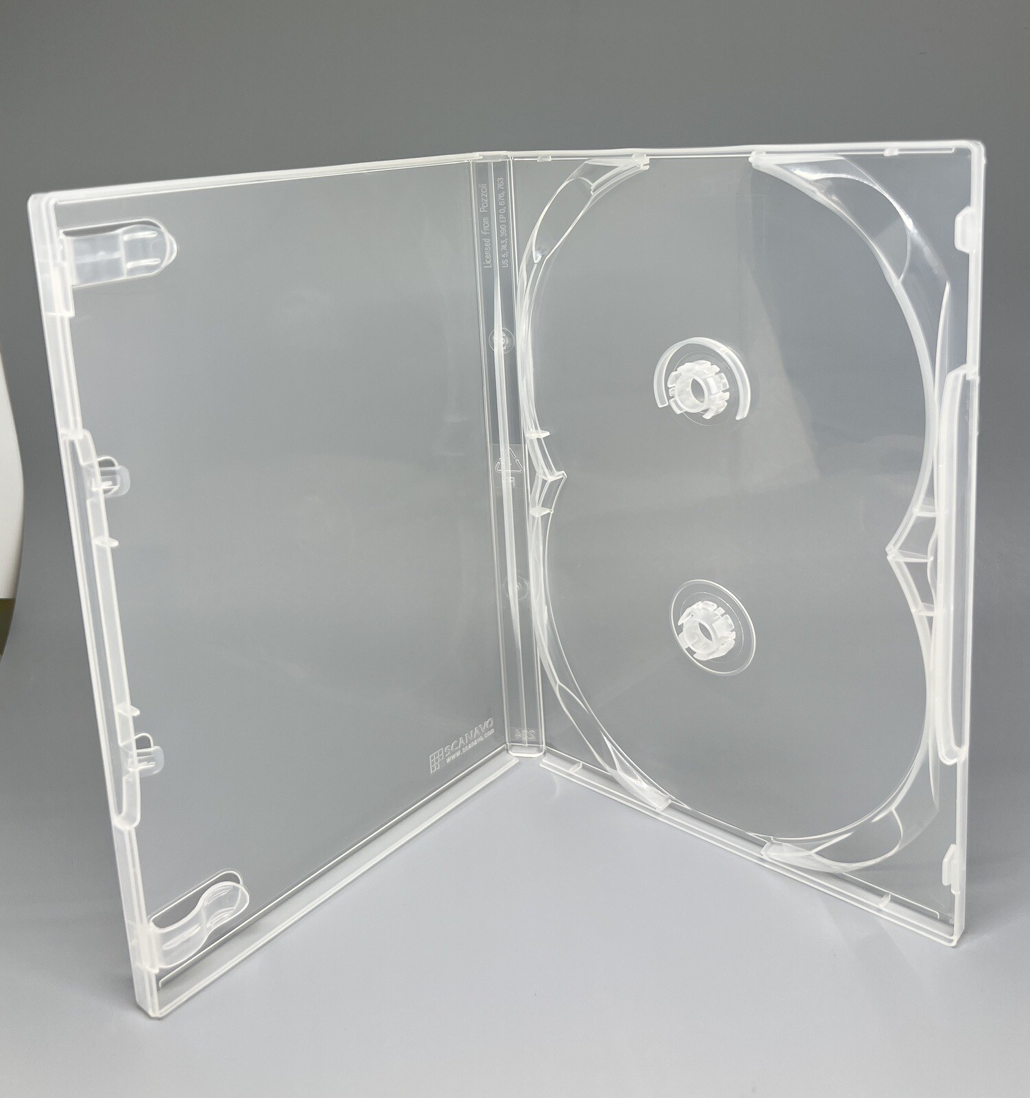 5 Top Quality Original Scanavo 14mm Double (2) DVD Case, Clear, DVD2/ONET.14MM