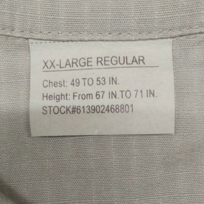 Vietnam Era Reproduction Slant Pocket BDU Shirt XX Large NEW