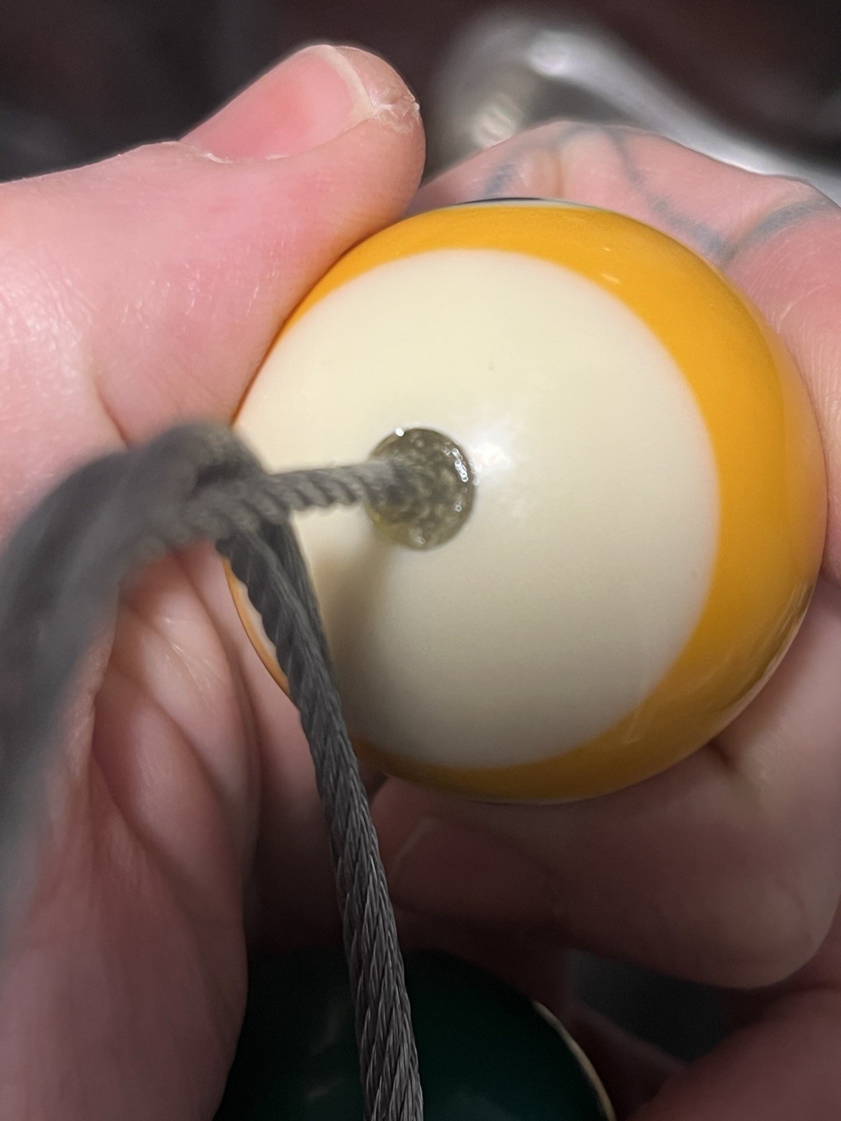 Mini Pool Ball Garrote