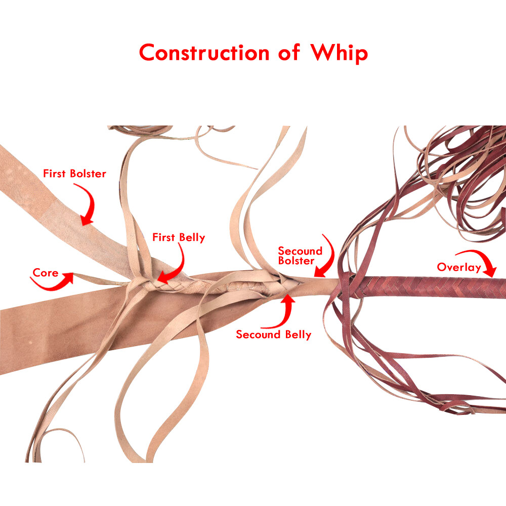 BULL WHIP 04 to 12 Feet 16 Plaits Para-cord Nylon CUSTOM BULLWHIP EQUESTERIAN