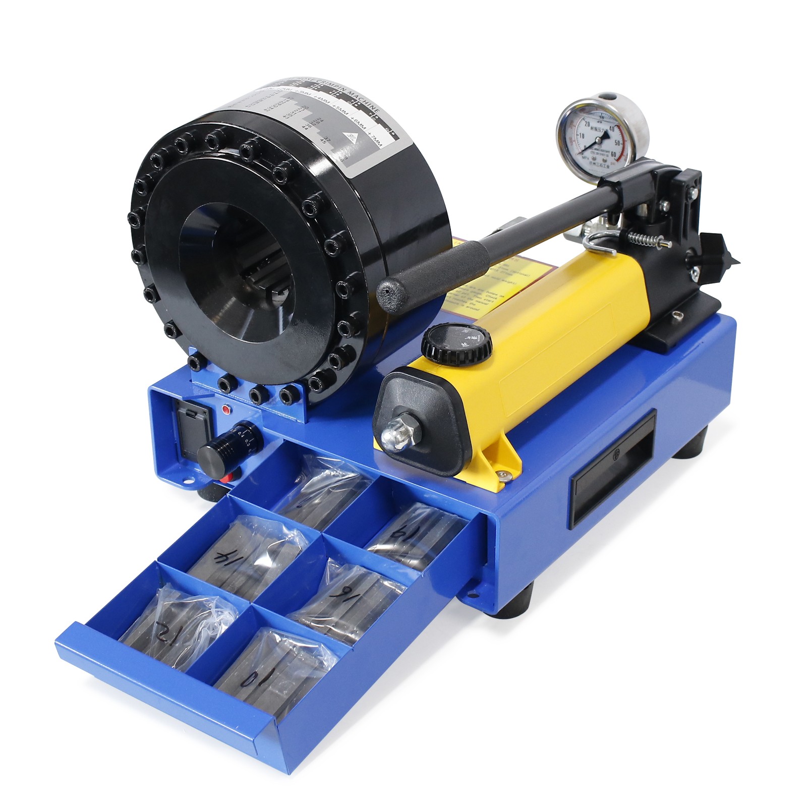 High Pressure Manual Hydraulic Hose Crimper Hose Pipe Crimping With 8 sets Molds