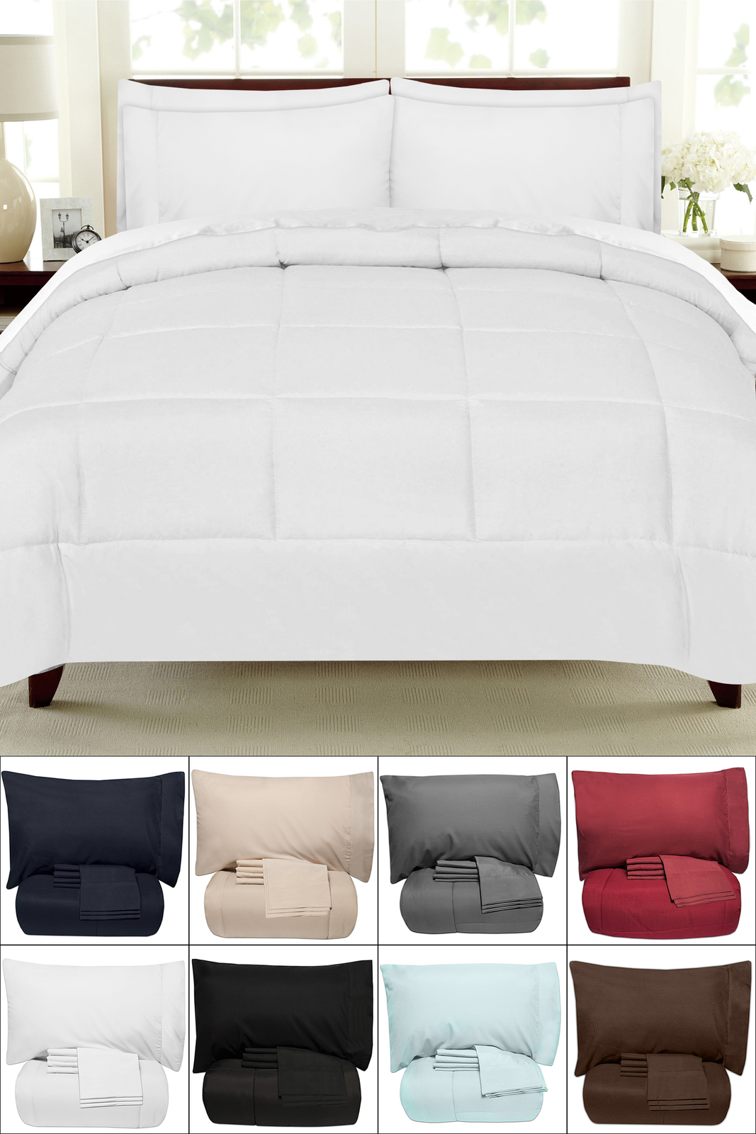Bed-In-A-Bag Down Alternative Comforter & Sheet Set