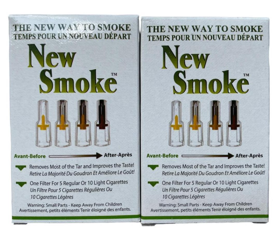2 PKS NEW SMOKE Cigarette Filters = 60 Filters - Lowers Nicotine Nic Out & Tar