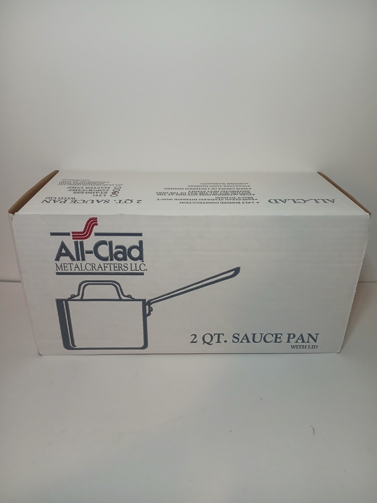 All-Clad MetalCrafters  Stainless 2-qt Sauce Pan with Lid Open Box