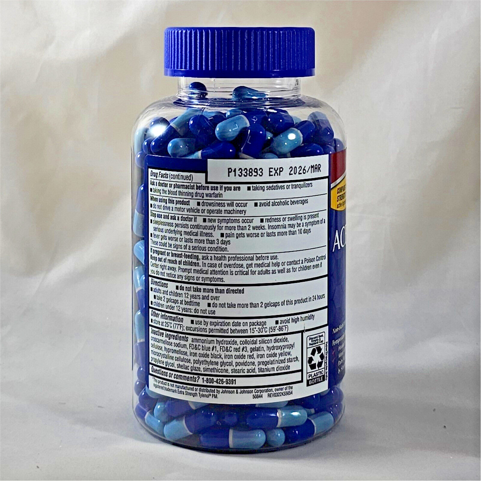 Kirkland Signature Acetaminophen PM, 500 mg, 375 Capsules