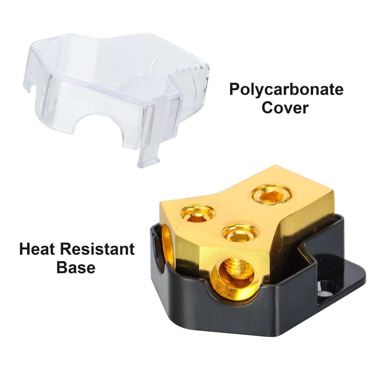 CarAudio Splitter Amp Power 0/2/4 Gauge In 4/6/8 Gauge Out Distribution Block