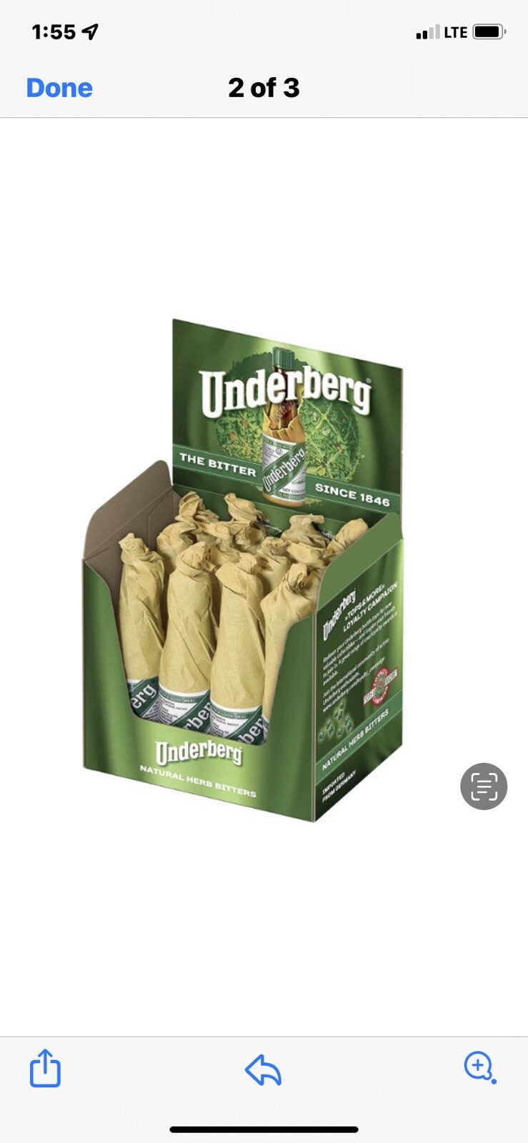 UNDERBERG Herb bitters for digestion 10units x 12btls unit=120btl FREE SHIPPING