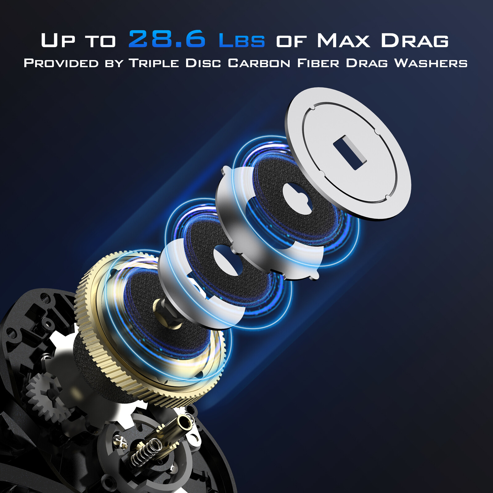 KastKing Megatron 200 Baitcasting Reel High Line Capacity 6.4:1 Fishing Reel-New