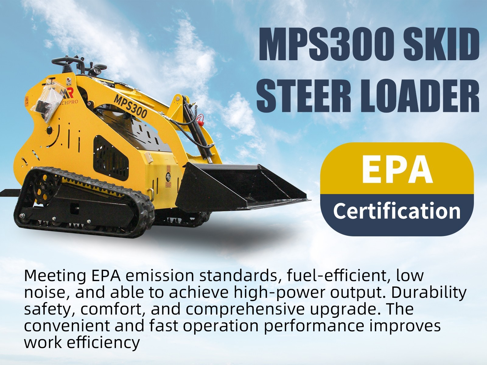 Mini Skid Steer Loader15hp Hydraulic System Electric Start 2025New Free shipping