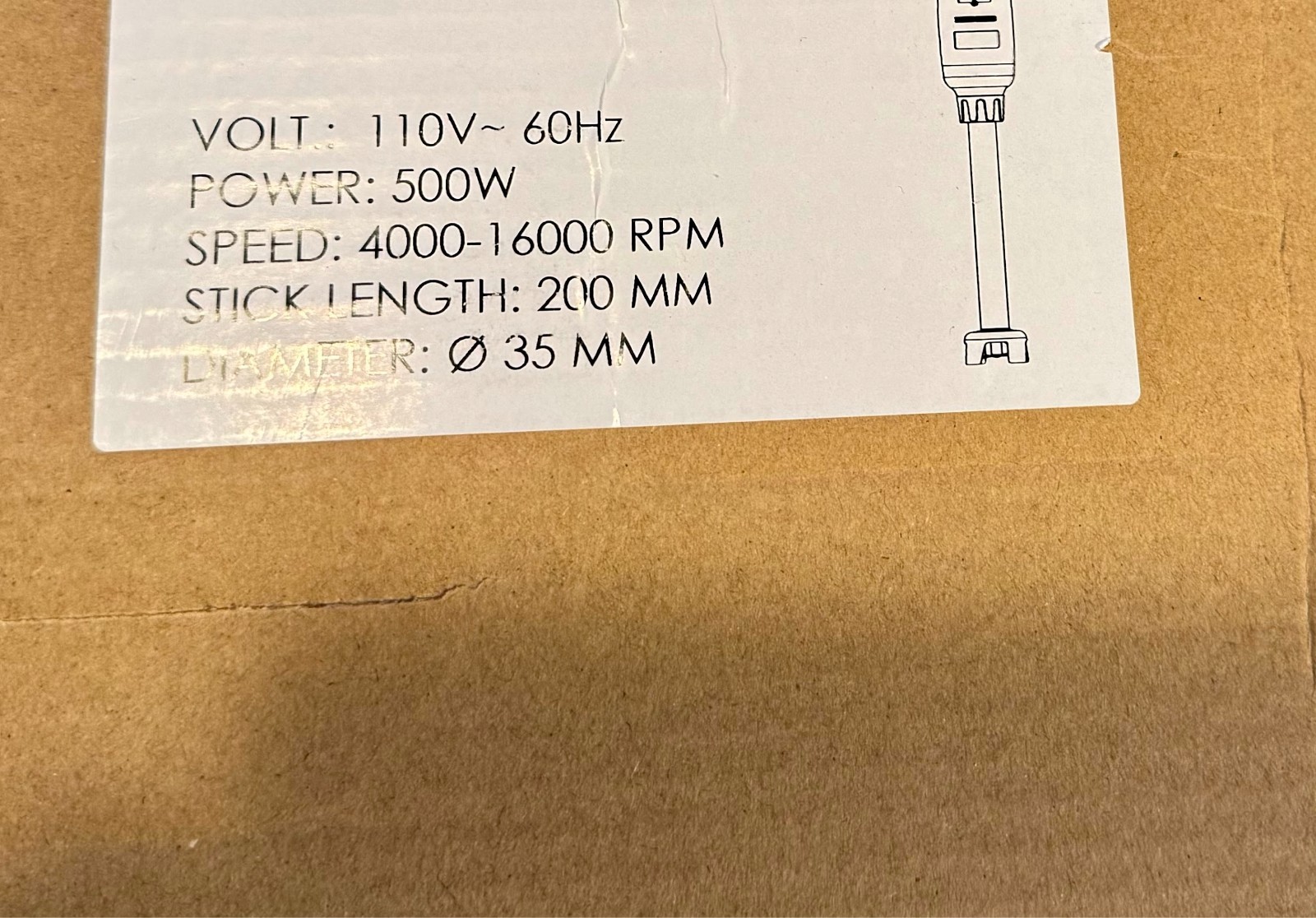 VBENLEM Commercial Immersion Blender 500W Power, Hand Held Mixe , 15.7-Inch