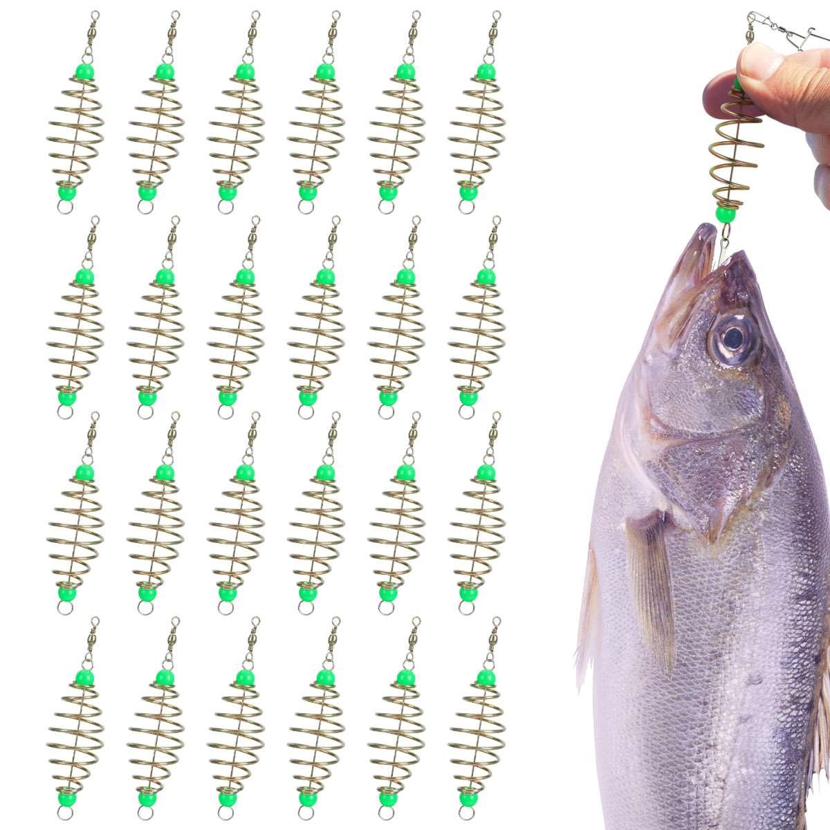 24Pcs Spring Carp Feeder Spring Fishing Feeder Bait Carp Fishing Baits Hook US